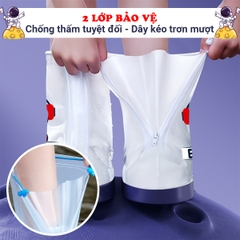 Ủng đi mưa trong suốt mềm dẻo cao cấp BBShine, Bọc giày đi mưa chống thấm tuyệt đối nhiều hoạ tiết đáng yêu cho bé - AM018