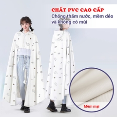 Áo mưa cánh dơi chất liệu PVC cao cấp BBShine, Áo mưa 1 người nhanh khô chống thấm nước tốt - AM019