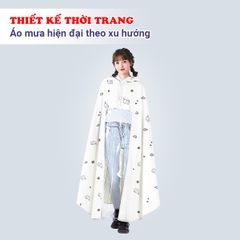 Áo mưa cánh dơi chất liệu PVC cao cấp BBShine, Áo mưa 1 người nhanh khô chống thấm nước tốt - AM019