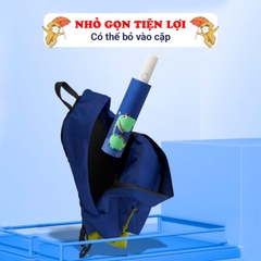 Ô gấp gọn tán rộng cán dài cao cấp BBShine, Dù che mưa nhiều hoạ tiết đáng yêu cho bé - AM017