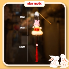 Lồng đèn giỏ tre nhựa cao cấp trend 2024 BBShine, Đèn lồng trung thu nhiều họa tiết hình thú đáng yêu cho bé - DC074