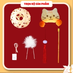 Lồng đèn giỏ tre nhựa cao cấp trend 2024 BBShine, Đèn lồng trung thu nhiều họa tiết hình thú đáng yêu cho bé - DC074