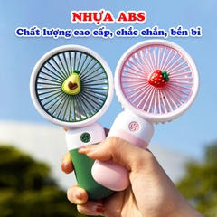Quạt tích điện mini tặng kèm charm xinh yêu BBShine, Quạt cầm tay mini sạc điện nhỏ gọn tiện lợi - DT007