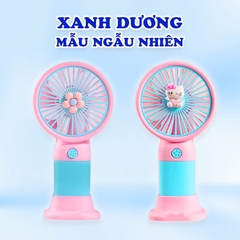 Quạt tích điện mini tặng kèm charm xinh yêu BBShine, Quạt cầm tay mini sạc điện nhỏ gọn tiện lợi - DT007