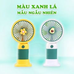 Quạt tích điện mini tặng kèm charm xinh yêu BBShine, Quạt cầm tay mini sạc điện nhỏ gọn tiện lợi - DT007