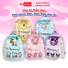 Balo cho bé mẫu giáo chất vải canvas cao cấp BBShine, Balo đi học cho bé nhiều họa tiết hoạt hình đáng yêu - B028