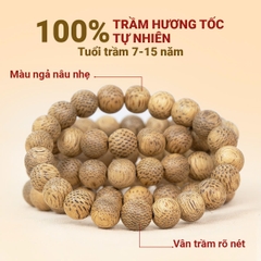Vòng trầm hương cho bé 100% tự nhiên đảm bảo an toàn và giúp bé khỏe mạnh bình an BBShine – J070