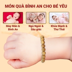 Vòng trầm hương cho bé 100% tự nhiên đảm bảo an toàn và giúp bé khỏe mạnh bình an BBShine – J070