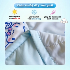 Chăn hè cho bé chất cotton mềm mịn thoáng mát nhiều họa tiết hoạt hình đang yêu BBShine – KH014