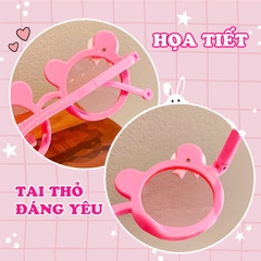 Kính cho bé từ 2 tuổi chống tia UV cao cấp gọng nhựa chắc chắn họa tiết tai mickey siêu đáng yêu BBShine – K026