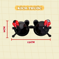 Kính cho bé từ 2 tuổi chống tia UV cao cấp gọng nhựa chắc chắn họa tiết tai mickey siêu đáng yêu BBShine – K026
