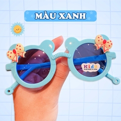 Kính cho bé từ 2 tuổi chống tia UV cao cấp gọng nhựa chắc chắn họa tiết tai mickey siêu đáng yêu BBShine – K026