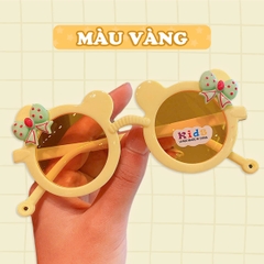 Kính cho bé từ 2 tuổi chống tia UV cao cấp gọng nhựa chắc chắn họa tiết tai mickey siêu đáng yêu BBShine – K026