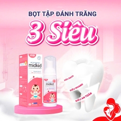 Bọt tập đánh răng cho bé Midkid chính hãng hương dâu ngọt ngào an toàn cho bé yêu BBShine – I024