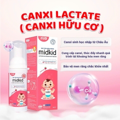 Bọt tập đánh răng cho bé Midkid chính hãng hương dâu ngọt ngào an toàn cho bé yêu BBShine – I024