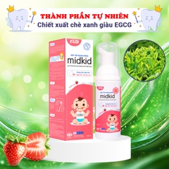 Bọt tập đánh răng cho bé Midkid chính hãng hương dâu ngọt ngào an toàn cho bé yêu BBShine – I024