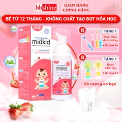 Bọt tập đánh răng cho bé Midkid chính hãng hương dâu ngọt ngào an toàn cho bé yêu BBShine – I024