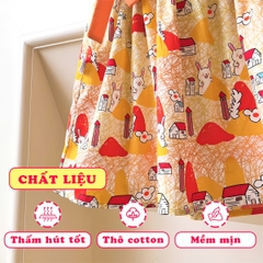 Váy bé gái 10-35kg họa tiết thỏ đáng yêu BBShine, Đầm bé gái tay cánh tiên phối màu siêu xinh – D100