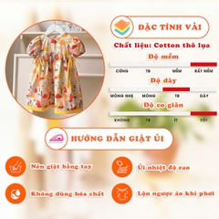 Váy bé gái 10-35kg họa tiết thỏ đáng yêu BBShine, Đầm bé gái tay bồng phối màu siêu xinh – D101