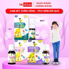 Vitamin D3K2 Lineabon chính hãng an toàn BBShine, Vitamin cho bé hấp thu canxi và tăng chiều cao hiệu quả - I023