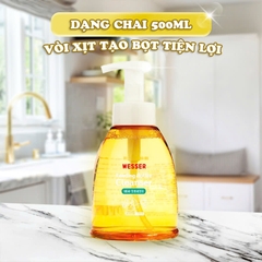 Nước rửa bình sữa Wesser nhập khẩu Hàn Quốc dung tích 500ml siêu tiện lợi BBShine – SS051