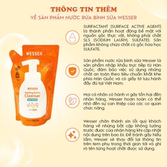 Nước rửa bình sữa Wesser nhập khẩu Hàn Quốc dung tích 500ml siêu tiện lợi BBShine – SS051