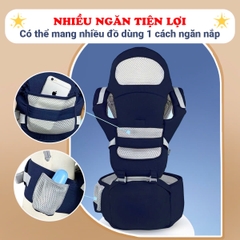 Địu em bé 0-3 tuổi chống gù đa năng BBShine, Địu em bé sơ sinh nhiều tư thế thoáng khí an toàn - SS047