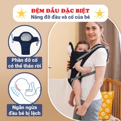 Địu em bé 0-3 tuổi chống gù đa năng BBShine, Địu em bé sơ sinh nhiều tư thế thoáng khí an toàn - SS047