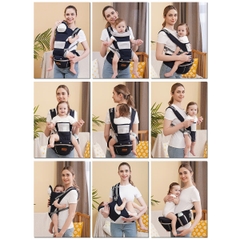 Địu em bé 0-3 tuổi chống gù đa năng BBShine, Địu em bé sơ sinh nhiều tư thế thoáng khí an toàn - SS047