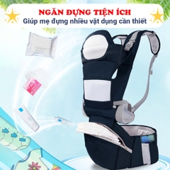 Địu em bé 0-3 tuổi chống gù đa năng BBShine, Địu em bé sơ sinh nhiều tư thế thoáng khí an toàn - SS047