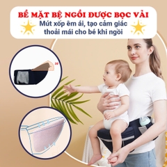 Địu em bé 0-3 tuổi chống gù đa năng BBShine, Địu em bé sơ sinh nhiều tư thế thoáng khí an toàn - SS047