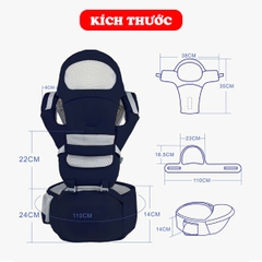 Địu em bé 0-3 tuổi chống gù đa năng BBShine, Địu em bé sơ sinh nhiều tư thế thoáng khí an toàn - SS047