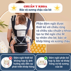 Địu em bé 0-3 tuổi chống gù đa năng BBShine, Địu em bé sơ sinh nhiều tư thế thoáng khí an toàn - SS047