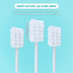 Que rơ lưỡi cho bé V-Coool chính hãng giúp vệ sinh răng miệng hiệu quả đảm bảo an toàn (Hộp 30 que) BBShine – SS055