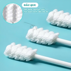 Que rơ lưỡi cho bé V-Coool chính hãng giúp vệ sinh răng miệng hiệu quả đảm bảo an toàn (Hộp 30 que) BBShine – SS055