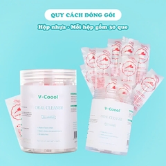 Que rơ lưỡi cho bé V-Coool chính hãng giúp vệ sinh răng miệng hiệu quả đảm bảo an toàn (Hộp 30 que) BBShine – SS055