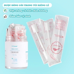 Que rơ lưỡi cho bé V-Coool chính hãng giúp vệ sinh răng miệng hiệu quả đảm bảo an toàn (Hộp 30 que) BBShine – SS055