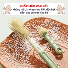 Bộ cọ rửa bình sữa silicon cao cấp kèm khay úp 7 chi tiết siêu tiện lợi BBShine – SS054