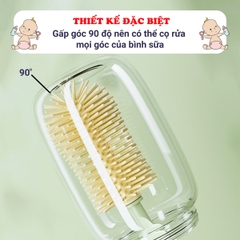 Bộ cọ rửa bình sữa silicon cao cấp kèm khay úp 7 chi tiết siêu tiện lợi BBShine – SS054