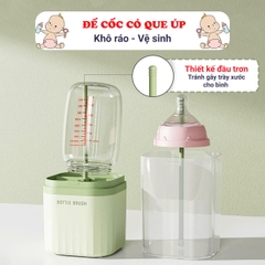 Bộ cọ rửa bình sữa silicon cao cấp kèm khay úp 7 chi tiết siêu tiện lợi BBShine – SS054