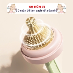 Bộ cọ rửa bình sữa silicon cao cấp kèm khay úp 7 chi tiết siêu tiện lợi BBShine – SS054