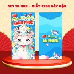 Bao lì xì 2025 Tết Ất Tỵ chất liệu dày dặn cao cấp nhiều họa tiết đáng yêu (Set 10 bao) BBShine – LX008
