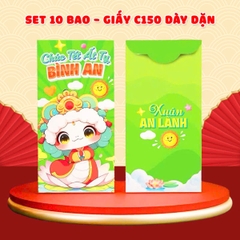 Bao lì xì 2025 Tết Ất Tỵ chất liệu dày dặn cao cấp nhiều họa tiết đáng yêu (Set 10 bao) BBShine – LX008