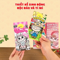 Bao lì xì 2025 Tết Ất Tỵ chất liệu dày dặn cao cấp nhiều họa tiết đáng yêu (Set 10 bao) BBShine – LX008