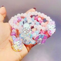 Vòng tay cho bé gái bằng chuỗi hạt nhựa trong suốt lấp lánh nhiều họa tiết đáng yêu BBShine – J053