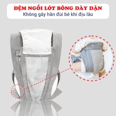 Địu em bé 3-36 tháng đa năng gọn nhẹ BBShine, Địu cho bé 4 tư thế thoáng khí cao cấp - SS046