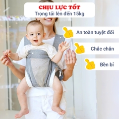 Địu em bé 3-36 tháng đa năng gọn nhẹ BBShine, Địu cho bé 4 tư thế thoáng khí cao cấp - SS046