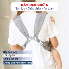 Địu em bé 3-36 tháng đa năng gọn nhẹ BBShine, Địu cho bé 4 tư thế thoáng khí cao cấp - SS046
