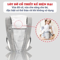 Địu em bé 3-36 tháng đa năng gọn nhẹ BBShine, Địu cho bé 4 tư thế thoáng khí cao cấp - SS046