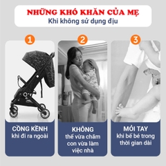 Địu em bé 3-36 tháng đa năng gọn nhẹ BBShine, Địu cho bé 4 tư thế thoáng khí cao cấp - SS046